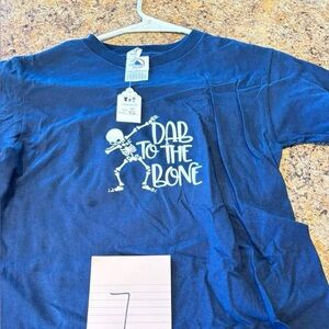 Blue Kids Skeleton Graphic T-Shirt